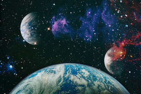 space background with nebulas and stars.