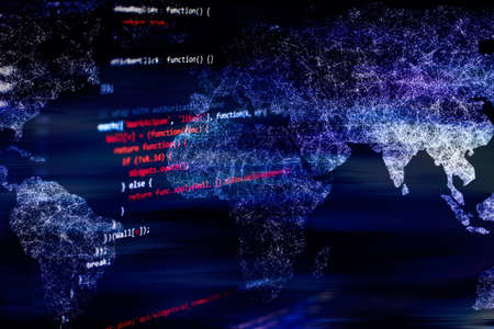 Programming code abstract technology background of software developer and Computer scriptの写真素材