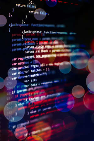 Programming code abstract technology background of software developer and Computer script