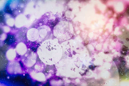 Background with colorful and illuminating lights in circle shapes with black background, new year...
