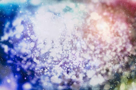 Background with colorful and illuminating lights in circle shapes with black background, new year...