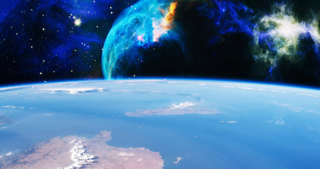 Stellar nebula and cosmic dust, cosmic gas clusters and constellations in deep space. Ideal for a...