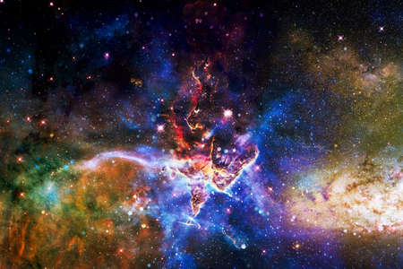 Nebula and galaxies in space.Planet and Galaxyの写真素材