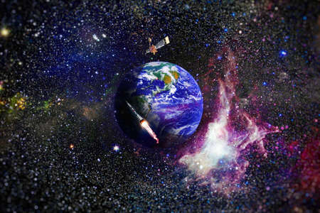 planets, stars and galaxies in outer space showing the beauty of space exploration.