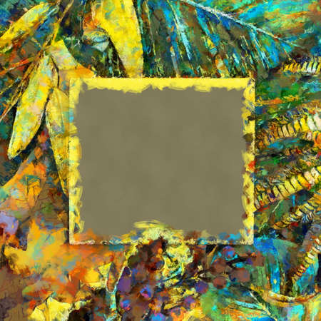 Nature concept. Mixing acrylic paints. Modern art. Colorful spring flower background, space for text. Nature Trendy Decorative Design.の写真素材