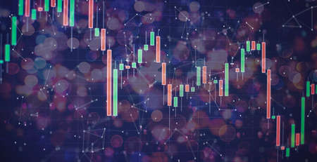 Business financial or stock market background. Business graph on stock market financial exchangeの写真素材