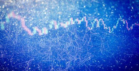 The business plan at the meeting and analyze financial numbers to view the performance of the company in stock market exchange.の写真素材