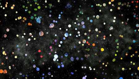 Traveling through star fields in galaxy space as a supernova colorful light glowing. Space Nebula...