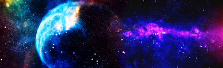 Nebula and galaxies in space. Space many light years far from the Earth.の写真素材