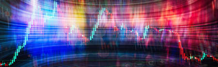 Money management and Financial chart. Double exposure investment. The business plan at the meeting and analyzeの写真素材