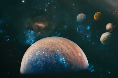 Stardust and nebula space. Galaxy creative background.