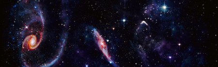 Mystical beautiful space. Unforgettable diverse space background