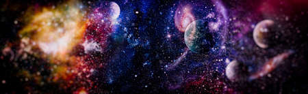 Panorama. Beautiful sky background. Template bannerの写真素材