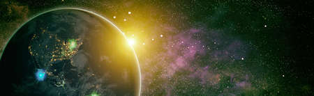 Global world network and telecommunication on earth, Technology for internet business.