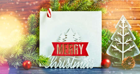 Background with copy space mockup. Merry Christmas and happy new year.