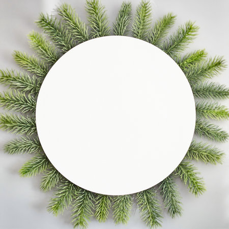 Christmas, winter, new year concept. Flat lay, top view, copy space, Winter holidays, New Year.の写真素材