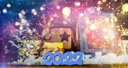 Merry Christmas and Happy Holidays greeting card, frame, banner.の写真素材