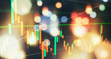 Bar graphs, Diagrams, financial figures. Forex chart. Finance data concept.