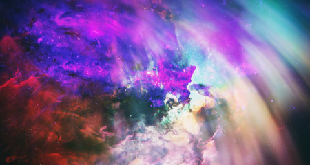 Stars and far galaxies. Wallpaper background. Sci-fi space wallpaper.