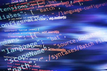 WWW software development. Mobile app developer. Innovative startup project. Website programming code.の写真素材