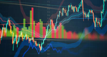 financial graph on technology abstract background represent financial crisis, financial meltdown