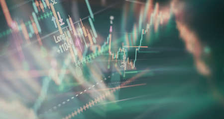 financial graph on technology abstract background represent financial crisis, financial meltdown
