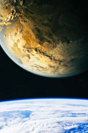 planets, stars and galaxies in outer space showing the beauty of space exploration.の写真素材