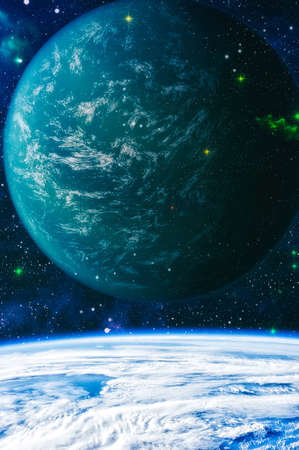 planets, stars and galaxies in outer space showing the beauty of space exploration.の写真素材