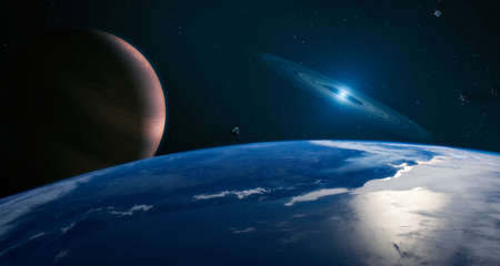 earth and galaxy