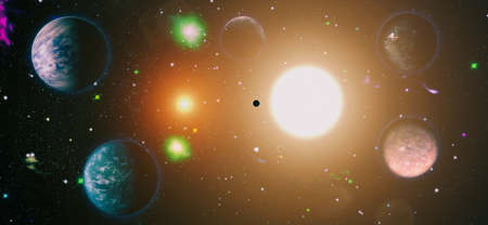 Universe concept background.Small part of an infinite star field of space in the Universe.