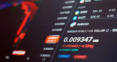 Business financial or stock market background. Business graph on stock market financial exchange