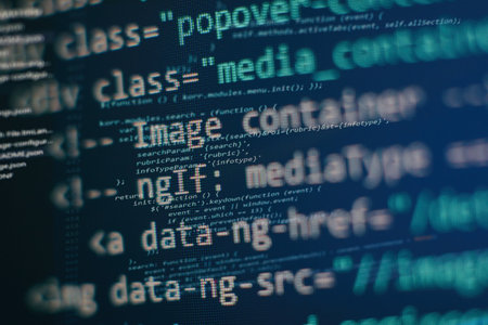 IT business. Python code screen. Mobile Application Design Concept.の写真素材