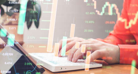 Business finance technology and investment concept, Business finance background.