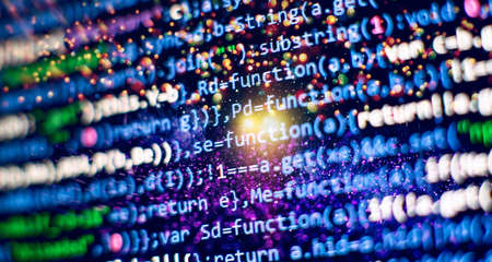 Database bits access stream visualization. Php language and coding function developerの写真素材