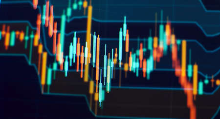 analyze. Bar graphs, Diagrams, financial figures. Forex chart. - Finance data concept. business...
