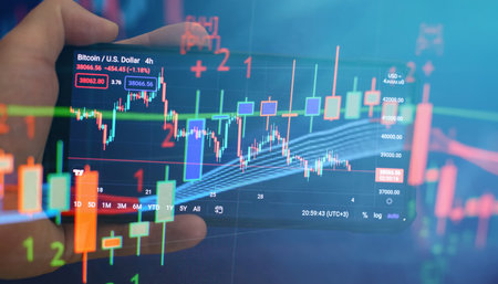 Businessman hand working on analyzing investment charts for Gold market, Forex market and Trading market.の写真素材