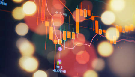 Marketing research development planning management strategy analysis accounting. Financial business technology hologram concept.の写真素材