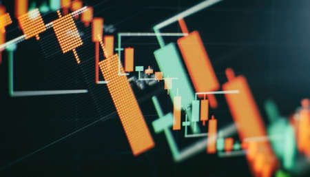 Business financial or stock market background. Business graph on stock market financial exchange