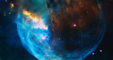High quality space background. explosion supernova. Bright Star Nebula. Distant galaxy. Abstract...