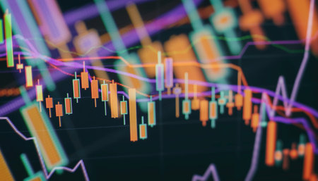 stock trade graph candlestick financial investment trade, Forex graph business or Trading crypto...