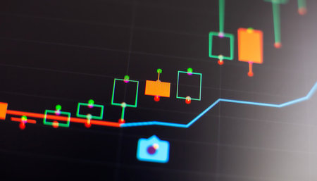 market analyze. Bar graphs, Diagrams, financial figures. Forex chart. - Finance data concept.の写真素材