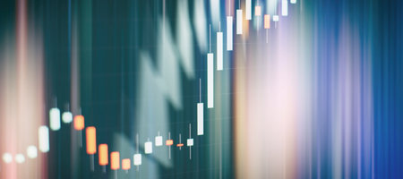 Working set for analyzing financial statistics and analyzing a market data. Data analysis from charts and graphsの写真素材