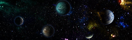 star particle motion on black background, starlight nebula in galaxy at universe Space background.