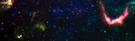 Mystical beautiful space. Unforgettable diverse space background , Spiral galaxy in deep space.
