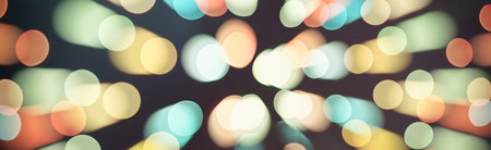 lights background:blur of Christmas wallpaper decorations concept.holiday festival backdrop:sparkle circle lit celebrations display.の写真素材