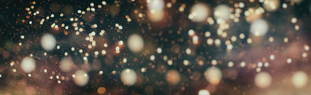Abstract light celebration background with defocused golden lights for Christmas, New Year, Holiday,...