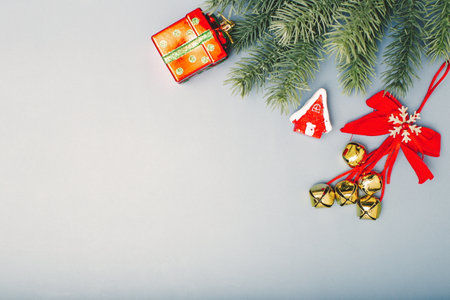 Merry Christmas and happy new year concept , Xmas holiday background.の写真素材