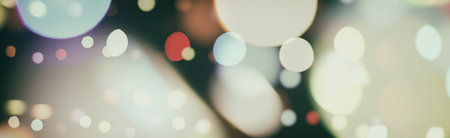 Abstract light celebration background with defocused golden lights for Christmas, New Year, Holiday,...