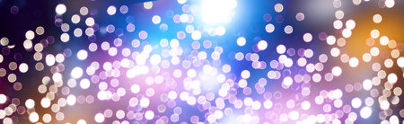 Festive Christmas background. Elegant abstract background with bokeh defocused lights and stars