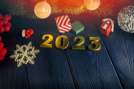 Merry Christmas and Happy Holidays greeting card, frame, banner.